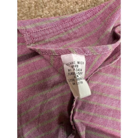 Vintage Men's American Eagle Long Sleeve Button Up Shirt L Red Striped C557 - Picture 8 of 11